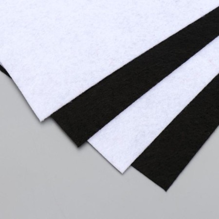 Soft felt 2 mm "white and black" set 4 sheets A4 format format-2