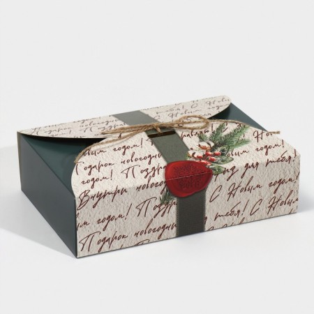 Box the team "New Year's package", 22 x 15 x 6 cm, New Year-1
