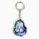 New Year's keychain with a flashlight for the keys "New Year: Snowflakes" 5.3 x 9 cm
