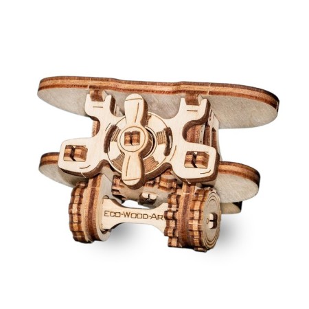Wooden designer - keychain "Evik: plane"-3