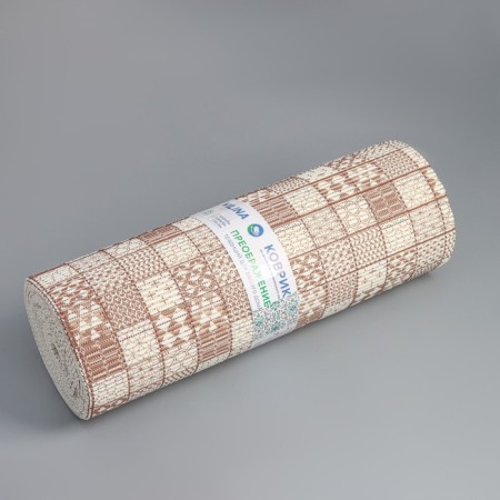 Bathroom mat “Transfiguration”, width 80 cm, roll 15 m, brown color-4