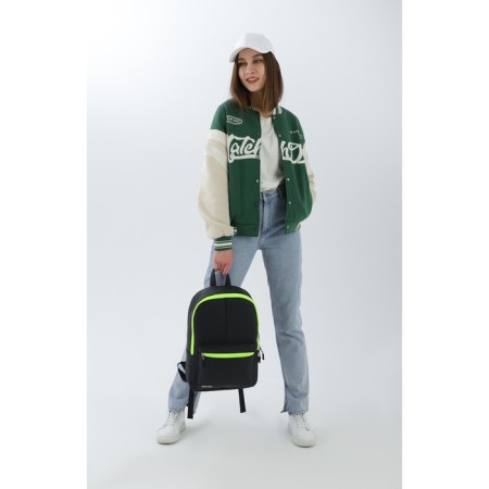 Women's backpack made of artificial leather, Textura, black color-6