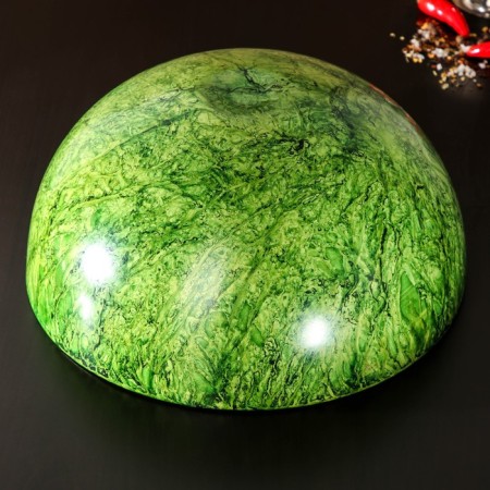 Malachite stainless steel bowl, d = 27 cm, green color-2