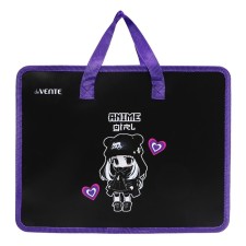Folder with A4 handles, 335 x 260 x 100 mm, plastic, pens-textiles, Devente Anime Girl