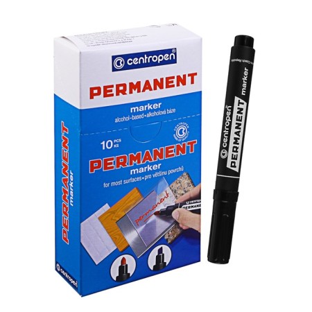 Permanent mowed marker 5.0 mm centropen 8576, line 1 - 4.6 mm, black color