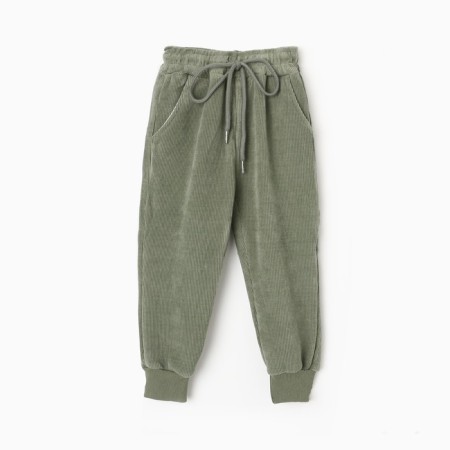 Pants for boys, I have started, green color, height 98-104 cm