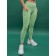 Sports women's leggings, size m, green color