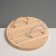 Standing for rings 6 stripes, wood, 15 × 15 × 2 cm, beige color