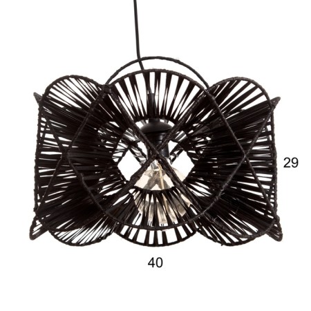 Ceiling Lamp from Rotan "Infinity" 1x120W, E27, 40x40x25 cm, black-1
