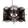 Ceiling Lamp from Rotan "Infinity" 1x120W, E27, 40x40x25 cm, black