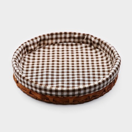 Basket for fruits and bread Daulas "Home Coos", D = 30.5 cm, chocolate color-2