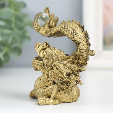NECK Polystone for bronze "Dragon with a ball" 10.5x7.5x6.5 cm-1