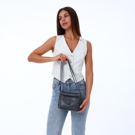 Women's bag with lightning, gray color-5