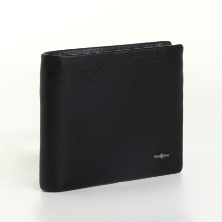 Male purse for magnet, clip for bills, separation for SIM cards, black color