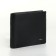 Male purse for magnet, clip for bills, separation for SIM cards, black color