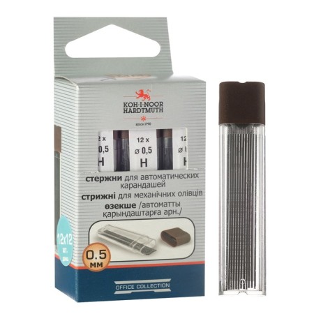 Grifles for mechanical pencils 0.5 mm, Koh-I-Noor 4152 N, 12 pieces, in case