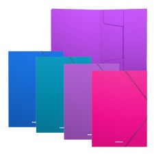 A4 elastic band, 500 μm, Erichkrause Diagonal Vivid, up to 300 sheets, mix