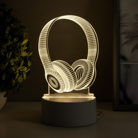 Nightlight "Headphones" LED 3000K USB 10.2x17.9 cm-1