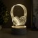 Nightlight "Headphones" LED 3000K USB 10.2x17.9 cm