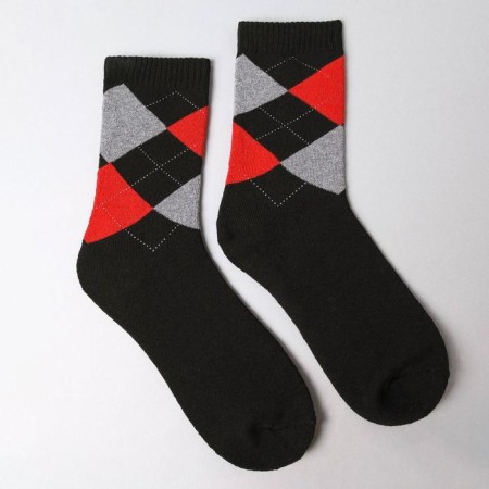 Socks male terry, black color, size 27-29