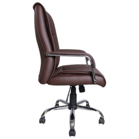 Office armchair Brabix Space EX-508, eco-leather, chrome, brown-1