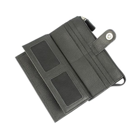 Wallet, magnet, 18 pockets, 1 department for trifles, n/k black fleet-2