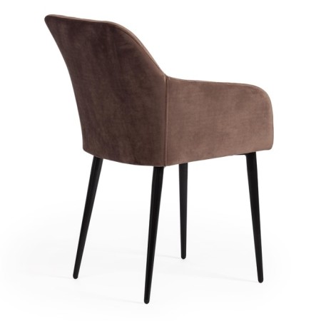 Bremo Mod chair. 708 fabric/metal, 58x55x83cm, brown 12/black-2