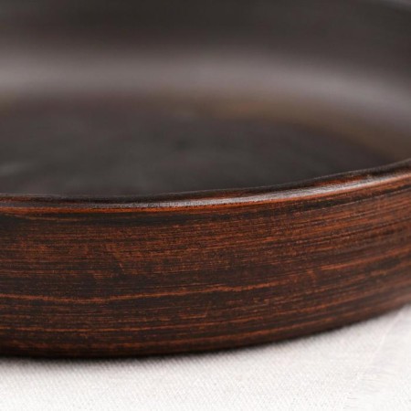 Cacked form "Caches", smooth, d = 18 cm, red clay-2