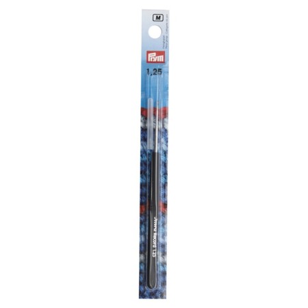 Imra Record hook for thin yarn, soft handle, steel, 1.25 mm