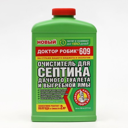 Cleaner for septic tanks and country toilets Dr. Robik 609, 798 ml-1