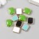 Beads for creativity plastic "Squares, bright gloss" mix set 10 pcs 0.9x1.1 cm