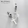 Earrings Metal Xuping cross classic, color silver