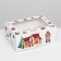 Packaging for 6 cupcakes with a window "Christmas House", 25 x 17 x 10 cm