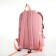Young backpack from textiles on lightning, 5 pockets, pink color