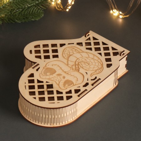 New Year's Basket-Warehouse "Snake" 21x16x5 cm-2