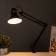 Black 1x60W E27 table lamp (on the clamp) 17x17x81cm
