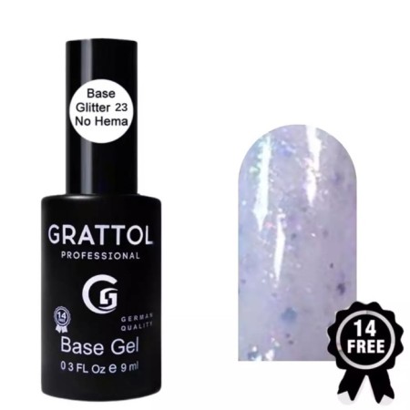 Base Grattol Glitter No. 24, 9 ml