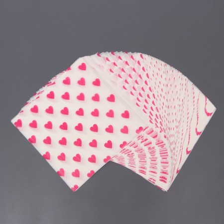 Siliconized "Heart" paper, in sheets, 0.18 x 0.18 m-2