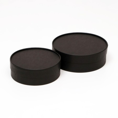 Box - tube 2 in 1, low with a deaf cover "Black", 21 x 7 - 18 x 6 cm-1