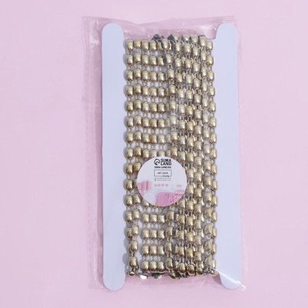 Metallized braid “rectangle”, 8 × 5 mm, 4.5 ± 0.5 m, gold color-2