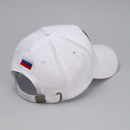Men's cap "Coat of arms", white color, rr 56-4