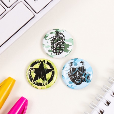 Icons sunset set 3 pcs d = 25 mm "grenade" 7x7 cm-2