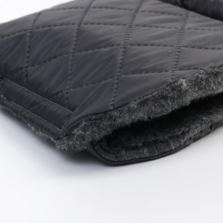 Mittens-Mufts on the handle of the stroller, 2 pcs., Quilted, gray color-3