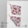 Hanging “rhombus” chain mail, rose flowers, red-pink color, 9 cm