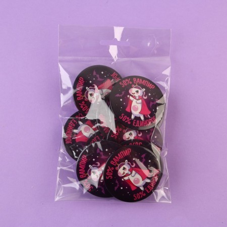 The sunset icon for Halloween "Unicorn Vampire", D = 56 mm.-3