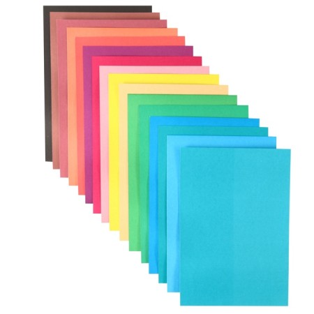 Cardboard Color, A4, 16 sheets, 16 colors, non -mercenary, bilateral, in a folder, 200 g/m², cold heart-1