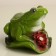 Garden figure "Frog with lotus" Malaya 18x18cm