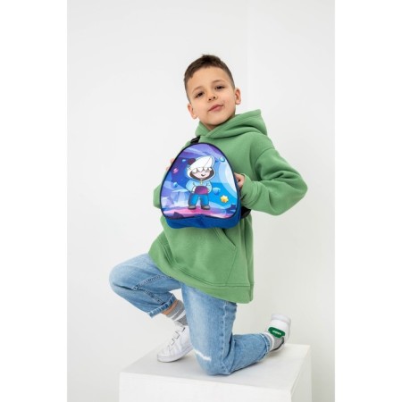 Baby backpack for a boy over the shoulder "Shark", 23x20.5 cm-5