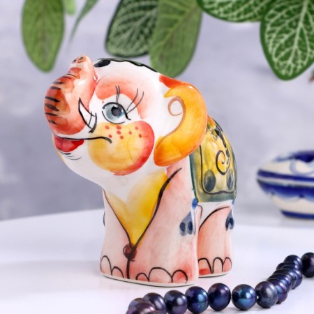 Souvenir "Elephant Tosha", 9x11cm, Gzhel, Color-1