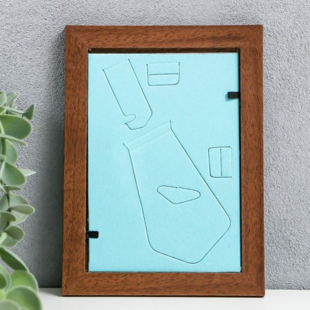 Photo frame wood 9x13 cm, mocha (plastic screen)-1